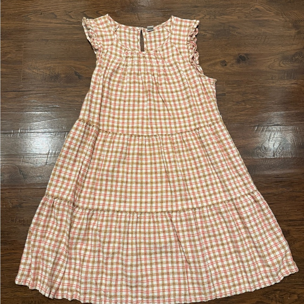 Old Navy Pink and Cream Checkered Dress